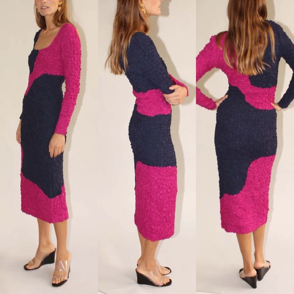 MARA HOFFMAN Amy Dress in Navy Multi Size Medium NWT - Picture 2 of 14